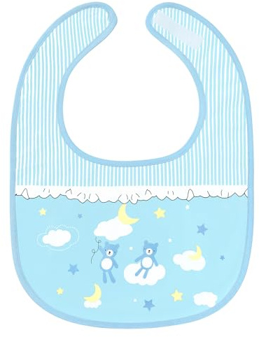 LittleForBig Babydoll Bavoir en coton imperméable imprimé pour adulte avec fermeture Velcro réglable – Bavoir adulte Little Dreamers, Little Dreamers
