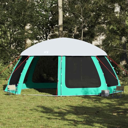 Brokky 4100638 Pool Tent with Removable Fly & Mesh Walls Sea Green 612x612 cm Hot Tub Spa Pop Up Canopy Cover and Camping Shelter