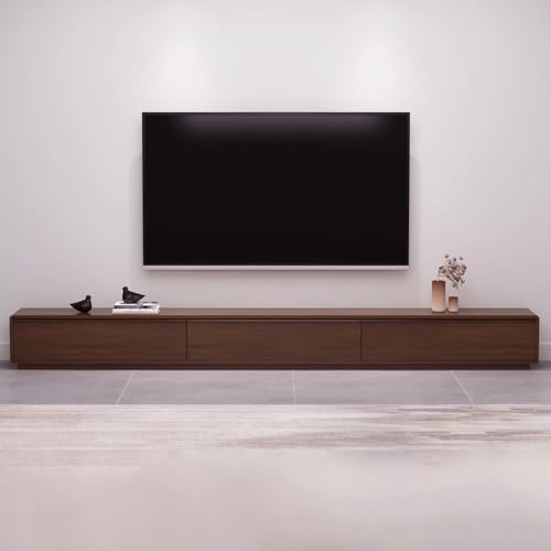 SZKTHD Mueble De TV Bajo para Sala De Estar Moderno Mueble De TV Largo con Espacio De Almacenamiento Color Nogal(220CM/86.6IN)