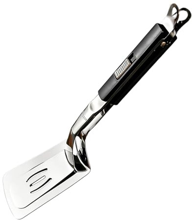 Pinza per griglia, pinze in acciaio per alimenti, spatola per grigliare, per cucina, campeggio, ristorante, catering, feste all'aperto, picnic, grigliate