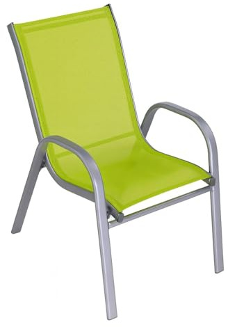 Hline Kinderstuhl aus Metall Kinder Gartenstuhl Sessel Stuhl stabil robust (1 Stück GRÜN)