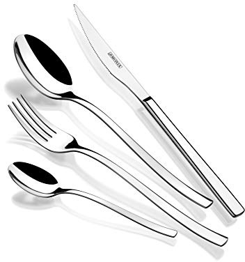 MONIX Génova | Set de cubiertos de 16 piezas con cuchillo chuletero