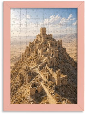 CLAMARO Puzzlerahmen Puzzled für 36x49 cm Puzzle, Rosa Pastell | Acrylglasscheibe, HDF-Rückwand, Metall-Zackenaufhänger, Hoch- und Querformat, geeignet für 500 bis 1000 Teile, 30 mm Leiste