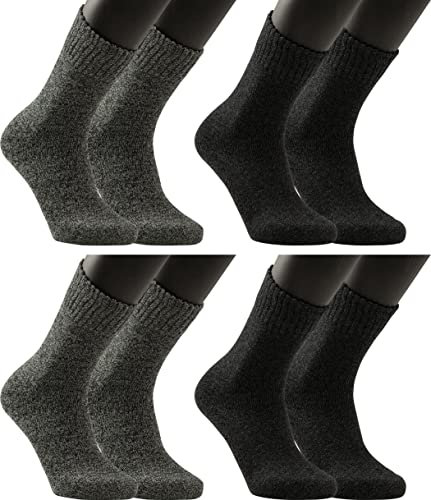 RS. Harmony | Socken | Baumwolle Extra Weich | 4 Paar | hellgrau, schwarz | 43-46