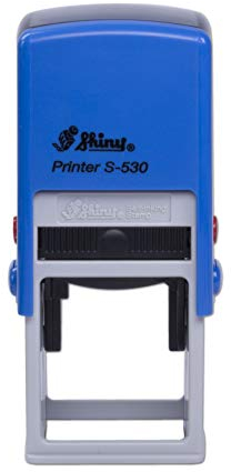 Quadratischer Stempel mit eigenem Text und Logo personalisieren - Shiny S-530, 30 x 30 mm, selbst gestalten - inkl. Stempelkissen