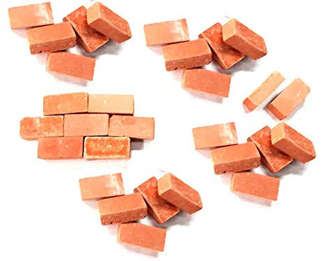 BLUSUPERSHOP Recevez 100 briques 7 x 10 mm terre cuite rectangulaires pour pasteurs crèche Saint grégory arménien