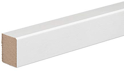REESE | Vorsatzleiste Deck- Abschluss- Sockelleiste | MDF WEISS Folie | 20x15mm | 10 Stück | 23lfm