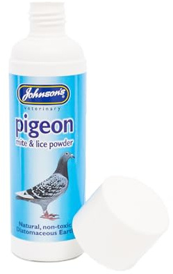Johnsons Pigeon Mite & Lice Powder - 50g Natural Diatomaceous Earth for Effective Pest Control