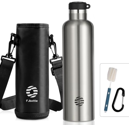FEIJIAN Bouteille d'eau en acier inoxydable - 750 ml/1000 ml - Bouteille d'eau isotherme sous vide - Anti-fuite - Sans BPA - Pour l'école, le cyclisme, le sport et la salle de sport