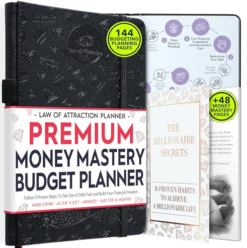 Budget Planner and Monthly Bill Organizer - Finance Planner, 12-Month Journey to Financial Freedom | Bill Payment Tracker Monthly Organizer, Money Saving & Expense Tracker | Undated Budgeting Journal