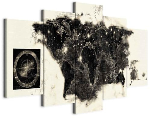 B&D XXL - Akustikbild 225x112 cm Bilder mit Akustikschaumstoff Hochleistungsschallabsorber Schallschutz Leinwandbild XXL 5 tlg Wandbild k-A-0010-b-o