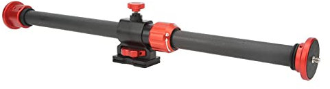 UPQRSG Braccio per Treppiede Orizzontale, Doppia Chiusura Girevole a 360° in Fibra di Carbonio con Vite da 3/8, Braccio a Colonna Centrale Orizzontale Estensore per Base a Sgancio Rapido Arca