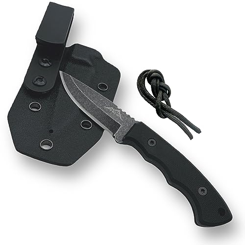 SK Wild Ones® Outdoor Messer Survival - Jagdmesser Feststehende Klinge - Survival Messer Outdoor Mit G10 Handhaben - EDC-Messer Outdoormesser Feststehend - Aus 420 HC Edelstahl Neck Knife Lorni