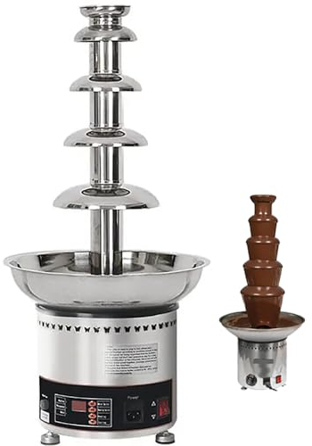 TsoLay Chocolate Fountains, 5 Tiers Electric Chocolate Dipping Warmer, 8.8lb Pound Capacity/Works 12Hours Continuously/30~150°C Temperature Control, Suitable for Home Bakery Kitchen Commercial Use
