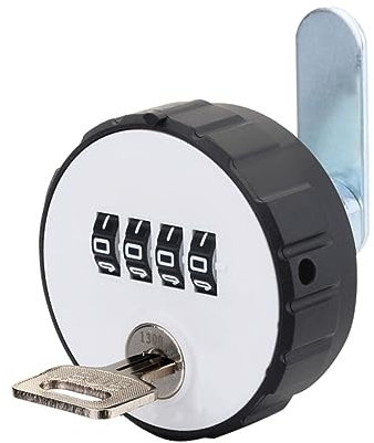 SEWOART Zahlenschloss mit Schlüssel, Box, mit Nummer, Briefkasten, schlüsselloses Schloss, Drehzunge, rund, mechanisches Nockenschloss, Schrankschlösser, technischer Kunststoff zum Drehen des