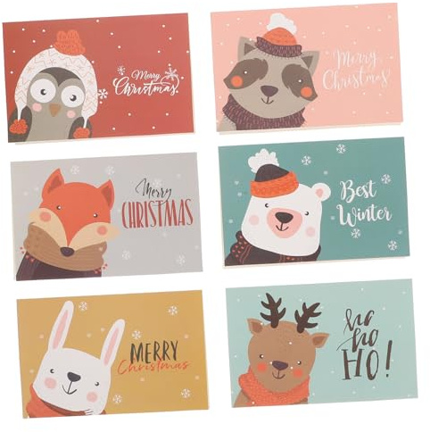 HAPINARY Nostalgische Weihnachtskarten Satz Für Weihnachtsgrüße Festliche Glückwunschkarten Mit Kreativen Mustern Für Freunde Und Familie