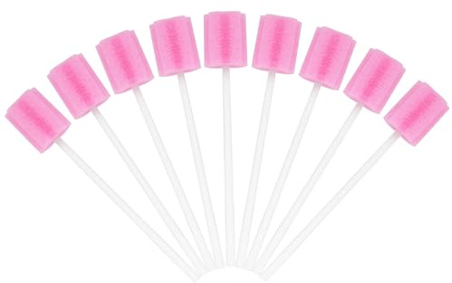ACWOO 150 Bâtonnets de soins bucco-dentaires, Éponge de Nettoyage des Dents, Écouvillons en Mousse Jetables, Bâtonnets Jetables Stériles pour Soins Bucco-dentaires, Écouvillon Éponge Dentaires