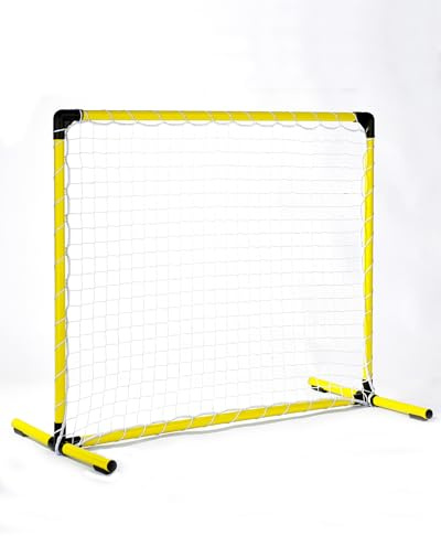 SPORTIKEL24 Hoopers-Gate – Gelb – 100 × 90 cm – mit weißem Netz – wetterfest & leicht – für Hoopers-Parcours