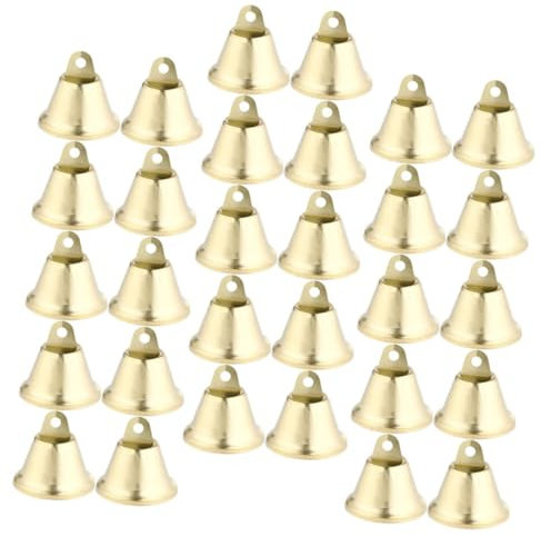 VICASKY 200stücke Hängende Glocken Weihnachtsdekor DIY Glocken Anhänger Aus Eisen Für Weihnachtsbaum Wand Fenster Geschenk Girlande Kranz Partydeko