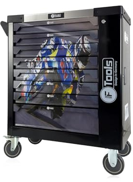 Toolcar F-Tools Moto-88 verktygsvagn verkstadsvagn I 8 lådor fyllda I Sport Edition