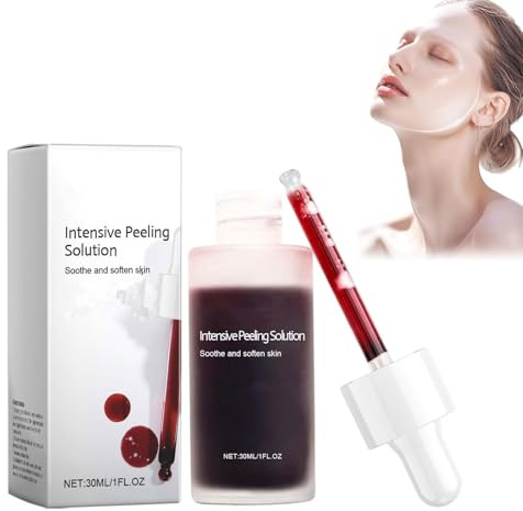 Peeling Visage Puissant, Exfoliating Solution, Solution de Peeling, Sérum Exfoliant, Réduit les Points Noirs, les Pores, Convient à Une Variété de Types de Peau, 30 ml