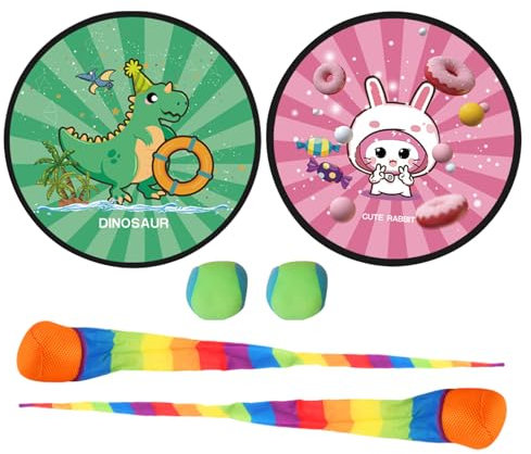 Toss And Catch Ball Set - Beach Ball Games | Rasenspiel Im Freien | Gartenpool -Spielzeug | Stoff- Und Baumwollmaterial -Familienspiel Mit 2 Klebrigen Paddelbällen | Osterkorb Stuffer Spielzeug Für Ki