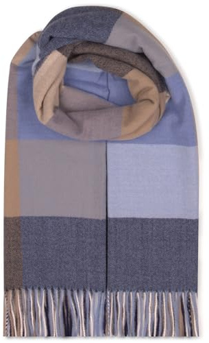 malito - Damen Modeschal - weicher XXL Viskosemix Schal - Winterschal Karo-Design modern & lang - Pashmina Stola Kaschmir S602