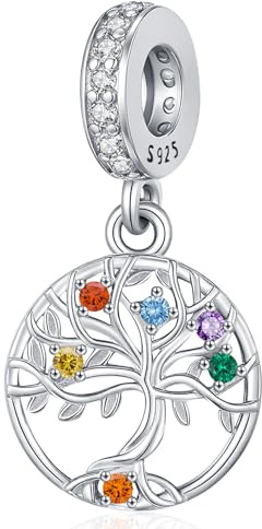Abalorios Pandora Charm árbol de la vida 925 Plata Esterlina Pulsera Colgante Joyería Familia Bead Regalos para Mujeres Chica