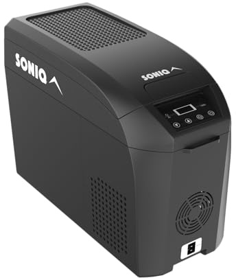 Kompressor Kühlbox 16 Liter Vordersitze im Van - 12/24V elektrische Auto Kühlbox bis -18 Grad - Camping Kühlschrank - ideal für LKW, Auto, Wohnmobil, Van