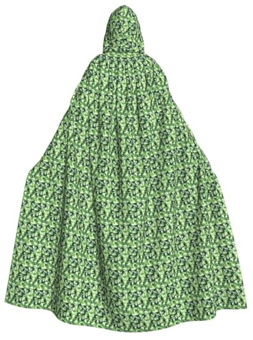 Jkkghll Palm Tree Green Leaves Print Hooded Cloak Unisex Adult For Halloween Christmas And Carnival Theme Parties
