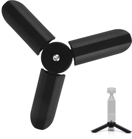 Mini Tripod for DJI OSMO Pocket 3 & 2, Small Portable Tabletop Tripod Stand Lightweight Selfie Stick Film Device Accessories for Vloggers Live Streaming & Stable Shooting (Black)