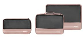 Samsonite TA Revolution - Packningskuber Set 3 Delar, Högkvalitativ Rese- & Resväskeorganisatör, Packningskuber för Semester, Bagageorganisatör för Resväska och Ryggsäck, Rosa
