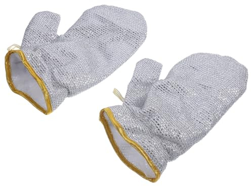 COSMEVIVI Reusable Silver Fiber Dishwashing Gloves, Waterproof Heat-resistant Thick Kitchen Cleaning Gloves for Household Dishwashing and Cleaning, 1 Pair
