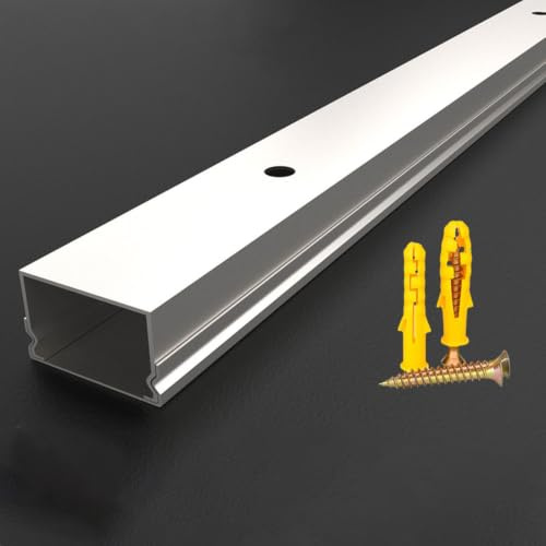 Kabelkanal Edelstahl, Kabelabdeckung mit Befestigungsschrauben, Metall Kabelkanal Quadratisch 1m, Außenbreite 20 25 30 40 50 60 80 100 Mm, für Zuhause Büro Werkstatt