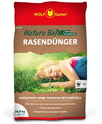 WOLF Garten - Natura Bio - Rasendünger - NR 10,8 für 160 m², braun, 80 x 60 x 111 cm, 3734746