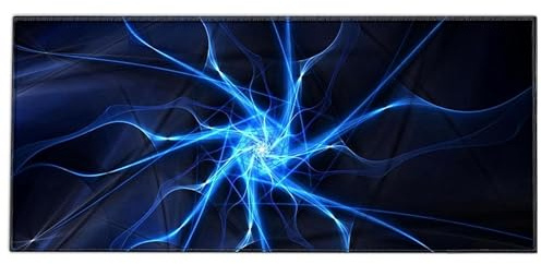 Silent Monsters Mauspad XXL 900 x 400 mm großes Mousepad Blitz Gewitter - Vernähter Rand, rutschfest & leise, für Gaming Büro Office Homeoffice Tastatur - 90 x 40 cm groß Mouse Pad Mat alle Maus Arten