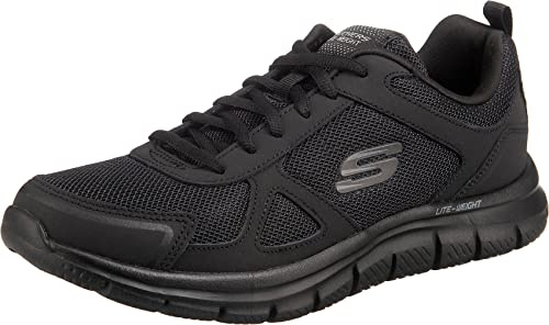 Skechers Herr Track Scloric låg-topp sneakers, Svart, 41.5 EU