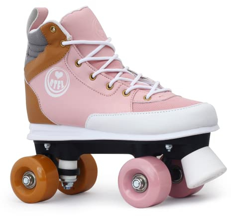 BTFL Patins à roulettes rose pour filles, patins rétro, patins de danse, patins à roulettes, rose, EU 36