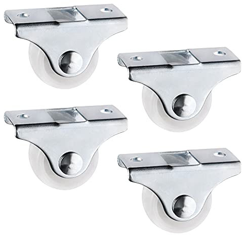 4Pcs Fixed Castor Wheels 25mm Plastic Furniture Replacement Caster Wheel Orienteering Drawer Caster Wheel