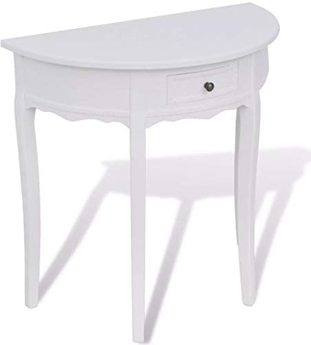 Tidyard Wandtisch Cottage Konsolentisch Tischkonsole im Landhausstil Antiker Stil mit Schublade Weiß