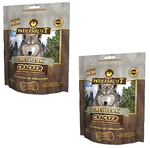 Wolfsblut - Grey Peak Cracker für Hunde - Ziege mit Süßkartoffel - Doppelpack - 2 x 225g
