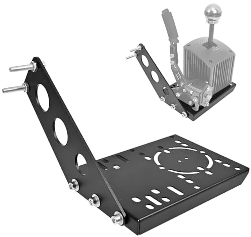 Supllueer Racing Shifter Mounting Bracket Fit for Our Steering Wheel Stand, Gear Lever Mount Accessorie with Mounting Bolts,Supports Simultaneous Installation of Shifter and Handbrake