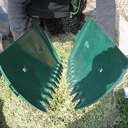 Leaf Grabbers, Garden Rake for Leaves,2 Pcs Handheld Garden Yard Leaf Grabber Leaf Collector Grabs Grass Grabbers with Leaf Claws Leaf Hand Rake for Garden Leaf Rubbish Grass Collecting Removal