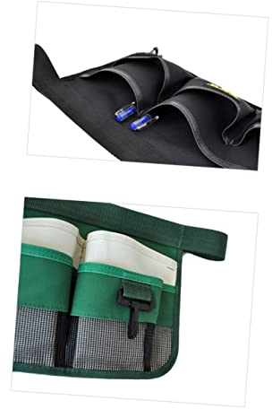 Tofficu Gardening Tools Bag Bucket Tool Organizer Multiple Pockets Hanging Pouch for Outdoor Garden Use Green