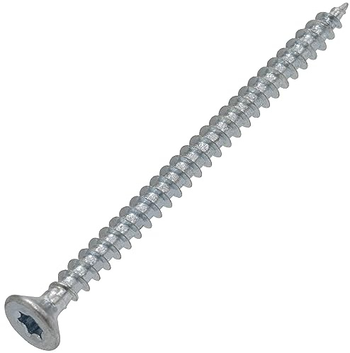 AERZETIX - C68239 - Lot de 100 Vis autotaraudeuses pour bois à tête fraisée Ø4x60 mm à empreinte étoile TX - en acier zingué