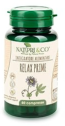 Natura Prime - Relax Prime Con Passiflora Favorisce Il Rilassamento E Il Buon Umore - 60 Compresse Trattamento Di 2 Mesi - Vegano, Senza Glutine E Senza Lattosio