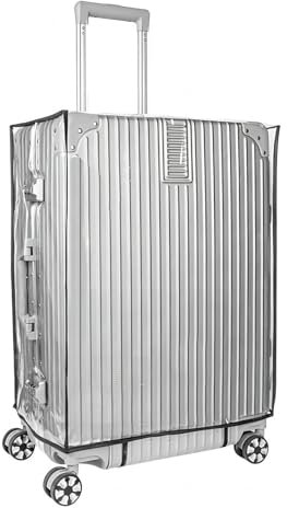 Comforso Klare Kofferschutzhüllen, transparente PVC-Gepäckabdeckungen, wasserdicht und kratzfest, Schutzhüllen für Reisen, Geschäftsreisen, Rollkoffer, Gepäck (28in)