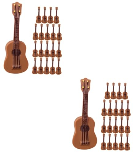 Abaodam 50stücke Teiliges Miniatur Gitarren Kreative Deko Für Musikinstrument Heimdekoration Simulierte Gitarren Für Sammler Und -projekte