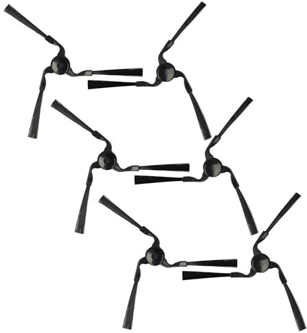 vhbw 6X Cepillo Lateral Compatible con Miele Scout RX1 Robot Aspirador - Set cepillos, Izquierda/Derecha, Negro