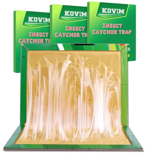Kovim Sticky Trap Pads Board - Large Extra Strong Sticky Trap for Multiple Insects in Indoor Outdoor Home Kitchen Garden (C. 3 Pcs)